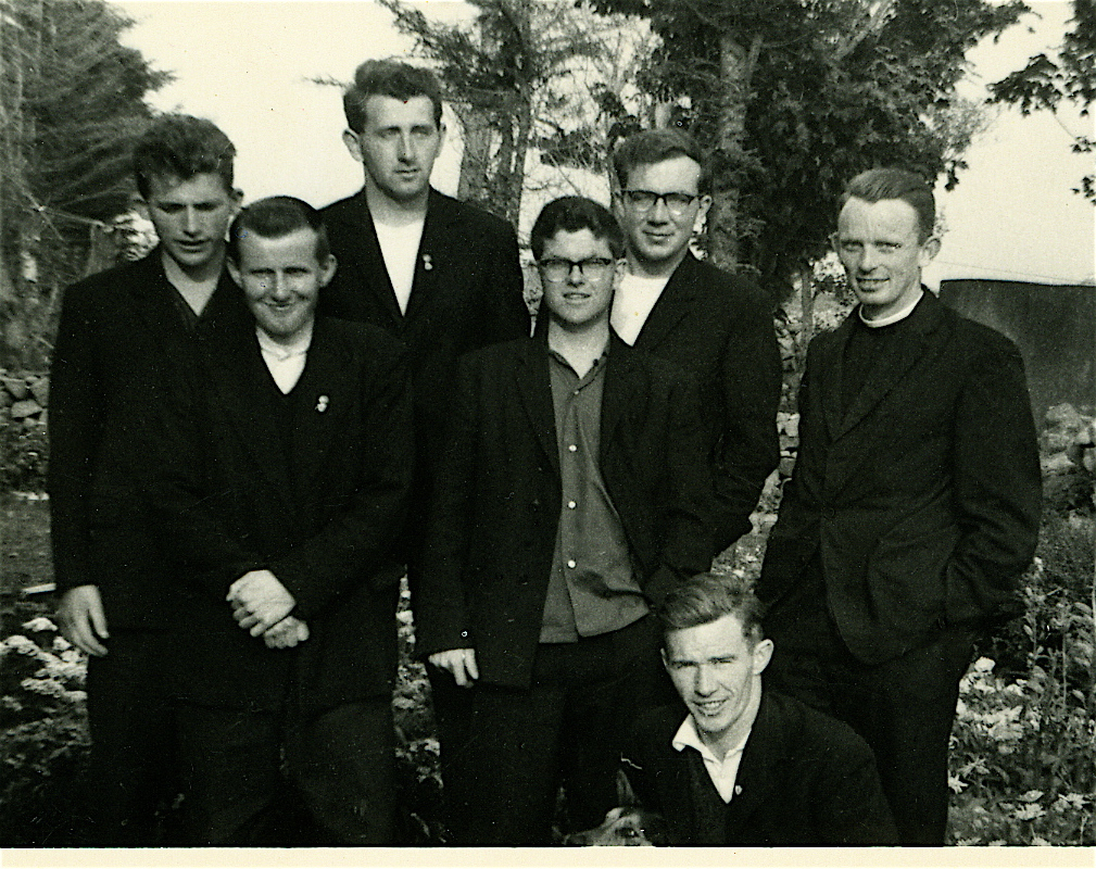A group of novices with a very young Brother Seamus . Please provide information in the comments section below.